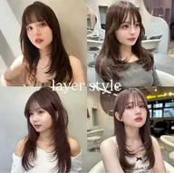【⭐️⭐︎レイヤー.ハッシュレイヤーカット⭐︎⭐️】カット+艶さらトリートメント/韓国レイヤー/韓国スタイル