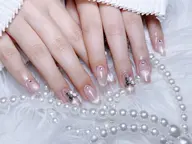 自爪🎀マグネットフレンチ🧲（ベース色付き）　オフ無し