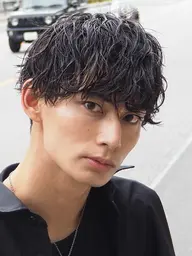 メンズカット+ツイストスパイラルパーマ¥14080