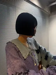 ぱつっとボブカット＋ケアワンカラー✧︎*。♡̴トリートメント付き🌙𓈒 𓂂𓏸