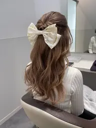 【ヘアアレンジ】アイドル風ヘアアレンジ【編み込み】【ハーフツイン】【顔まわりカット】【前髪カット】