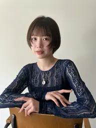 透明感カラー+顔まわり前髪カット☘️