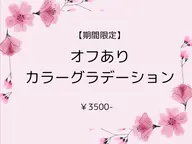【期間限定】オフあり　カラーグラデーション　¥3500