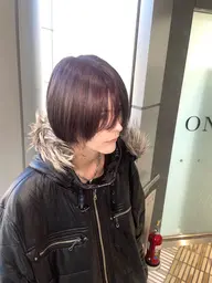 ‬‪‪【ミニモ学割🎓】‬‪‪メンズ艶ワンカラー❤︎🎨＋補修トリートメント🫧韓国風透明感♡ワインレッド/オリーブ