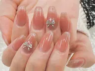 【人気No.2】チークマグネットフレンチネイル🌼ソフトジェルオフ込み