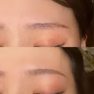 【アイブロウワックススタイリング】(ワックス脱毛+間引き)メイクお仕上げになります✨