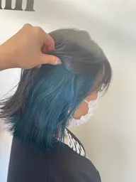 カット+インナーカラー『ワンブリーチ+カラー』