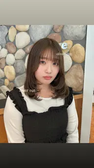 似合わせカット+透明感カラー