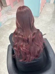 🌈2・3月限定🌈💕暖色ピンクorチェリーカラー限定🍒🤎➕高保湿トリートメント✨➕炭酸スパ➕ヘアセット😆