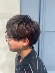 カット＋ブリーチなしカラー(メンズ限定)