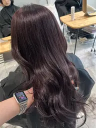 🤍1番人気!!🤎暖色/寒色💙ワンカラーブリーチ無し+艶トリートメント付き💞スタイリング料金込み🙆‍♀️