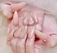 【ハンド】🦀️🦀️チップ長さだし+持ち込みデザイン(デザイン、パーツ6本まで)12980🩷💗