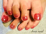 (オフあり)フットネイル　ワンカラー.ラメ　ネイルモデル価格￥1000OFF フットバス付