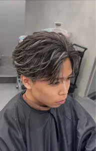 カット➕フェザーパーマ➕ハイライト