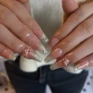 【ジェルオフ有】チップ10本ラメグラデーション🌟