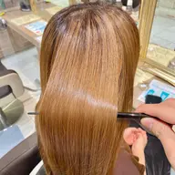 ＼＼ブリーチ毛対応／／　酸性縮毛矯正+トリートメント