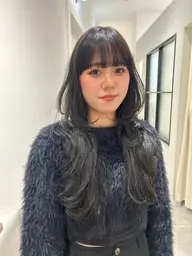艶カラー+カット⭐️　　　　　　　　　　　　　　　　　　艶感のある透明感カラー♡