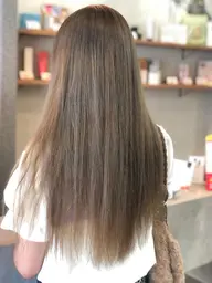✨人気No.1✨似合わせカット+アディクシーカラー★ノンブリーチでツヤ透明感★ロング料金無し★+3stepトリートメント