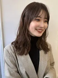 【髪質改善】カット+美髪カラー+パーマ+トリートメント(フルコースメニュー/美髪カラーに含まれるケア剤でダメージ軽減)