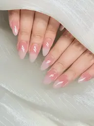 ☆チップ長さ出しガラスフレンチ/ベイビーブーマー/チークマグネットフレンチ☆¥7980