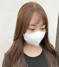 🌈前髪カット+暖色ツヤ髪カラー_6500円