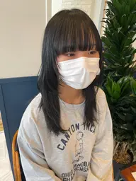 似合わせカット+前髪ストレート