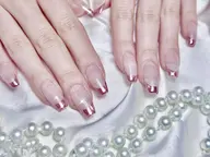 🐰大人気ガラスフレンチ/ミラーフレンチ/ミラーグラデーション6980【初回ジェルオフ無料ケア込み】【パラジェルあり】