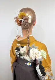 【2日前まで要予約】ヘアセット+持込袴着付け🎓⦅早朝7時台⦆