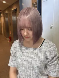 【 4/14 11:00- ボブ限定🧒🏼 】ブリーチWカラー+卵殻膜tr付き♡