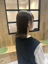 🌿カラーダメージを感じさせない髪へ🌿ダメージレスカラー＋カット+髪質改善トリートメント