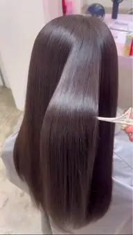 縮毛矯正＋カラー