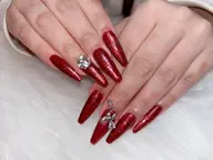 ❣️人気メニュー❣️チップ長さ出し10本ワンカラーorラメグラ☆パーツ2個付き