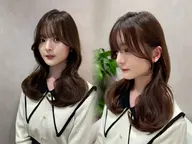 韓国風レイヤーカット✂️+ブリーチなしダブルカラー+ケアトリートメント🌟
