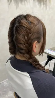 編み込みツインテール🎀🌸