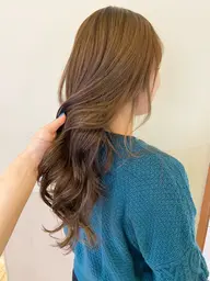 【 一番人気クーポン🫧ྀི 】こだわりカット+透明感カラー+うる艶トリートメント(ロング料金なし ◎)