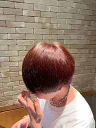 メンズカット＋暖色カラー（ブリーチ要相談）