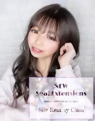 ◆カラー ＋ 次世代シールエクステ (シルクRemmy毛質) 80本 ￥29200