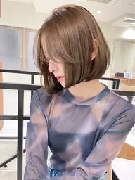 【cut color】似合わせボブカット＋透明感カラー🪄︎︎✨(前髪、顔周りカットも可能です)