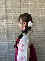 袴着付け+ヘアセット🌸  早朝ご案内可能🍒