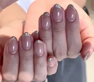 【ハンド】✨指先キラキラ🤍ガラスフレンチ