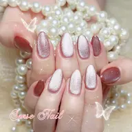 🎀スカルプ長さだし+フレンチ/マグネット/ミラー/オローラワンカラー11000【初回ジェルオフ無料ケア込み】