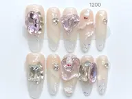 ⏰【時短施術】⏰魅力倍増✨現品プレミアムネイルチッププラン💅🌸上品な指先に変身!