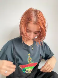 ブリーチなし透明感ダブルカラー＋カシミアトリートメント