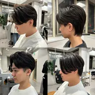 🔻メンズカット+眉カット+トリートメント(韓国風ヘア/センターパート/ウルフ/コンマヘア/マッシュ)