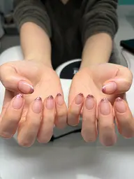 Jrネイリスト     【オフなし】ハンドジェルネイル ラメグラデーション