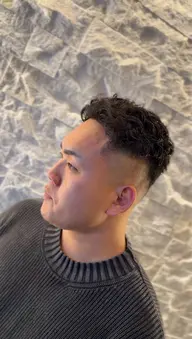 フェードカット＋極道パーマ