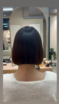 カット➕地毛風ストレート➕選べるトリートメント