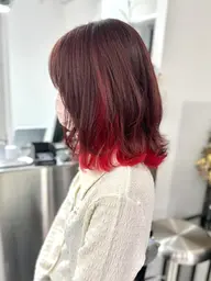 カット+ケアブリーチ(インナーカラー)+プレミアムカラー+KUSHE質感改善TR