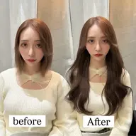 💎馴染み最強💎最高級人毛100%シールエクステ80本+カット+カラー+Aujua TR【インナー🆗韓国レイヤー】