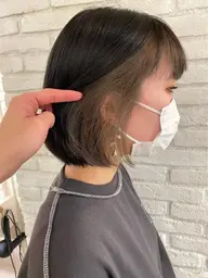 ミニモ限定クーポン❣️🌈インナーカラーorイヤリングカラー🌈＋💎超音波トリートメント付き💎(オンカラー込み)